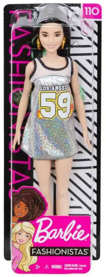 Varen Mysterieus geld Barbie Fashionistas Barbie 13.25 Doll 110 Tall with Silver Jersey Dress  Mattel - ToyWiz