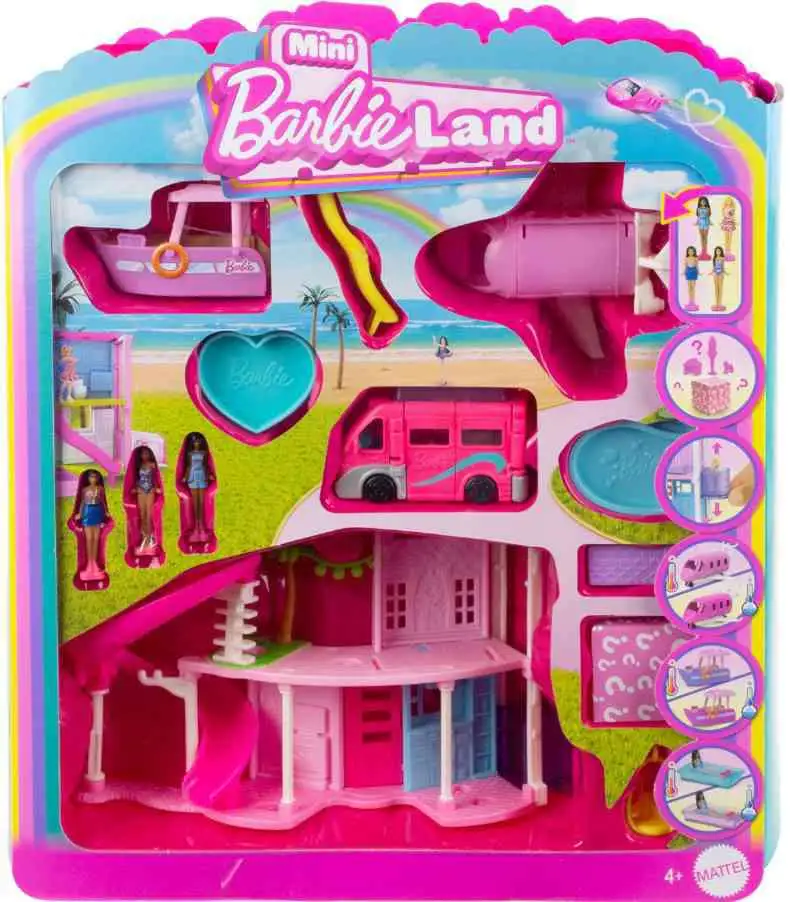 Mini BarbieLand Set #2 1.5-Inch Dolls & Accessories [Damaged Package]