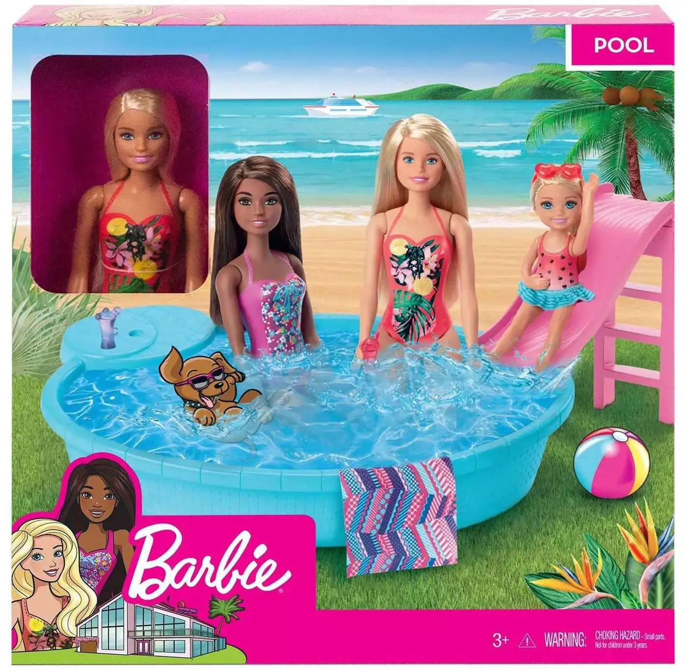 Barbie Pool Playset [Blonde, Damaged Package]