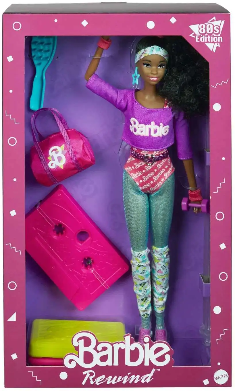 Krimpen passagier elke dag Barbie Rewind 80s Edition Workin Out Doll Brunette Mattel - ToyWiz