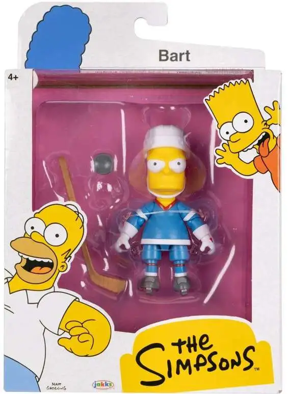 The Simpsons Wave 5 Bart 5 Action Figure Hockey Uniform Jakks