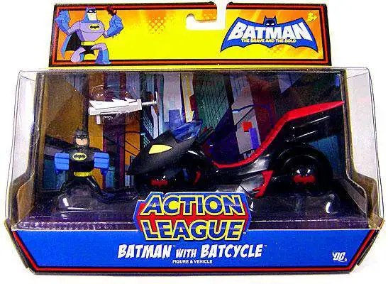 The Brave and the Bold Action League Batman with Batcycle Mini Figure Set