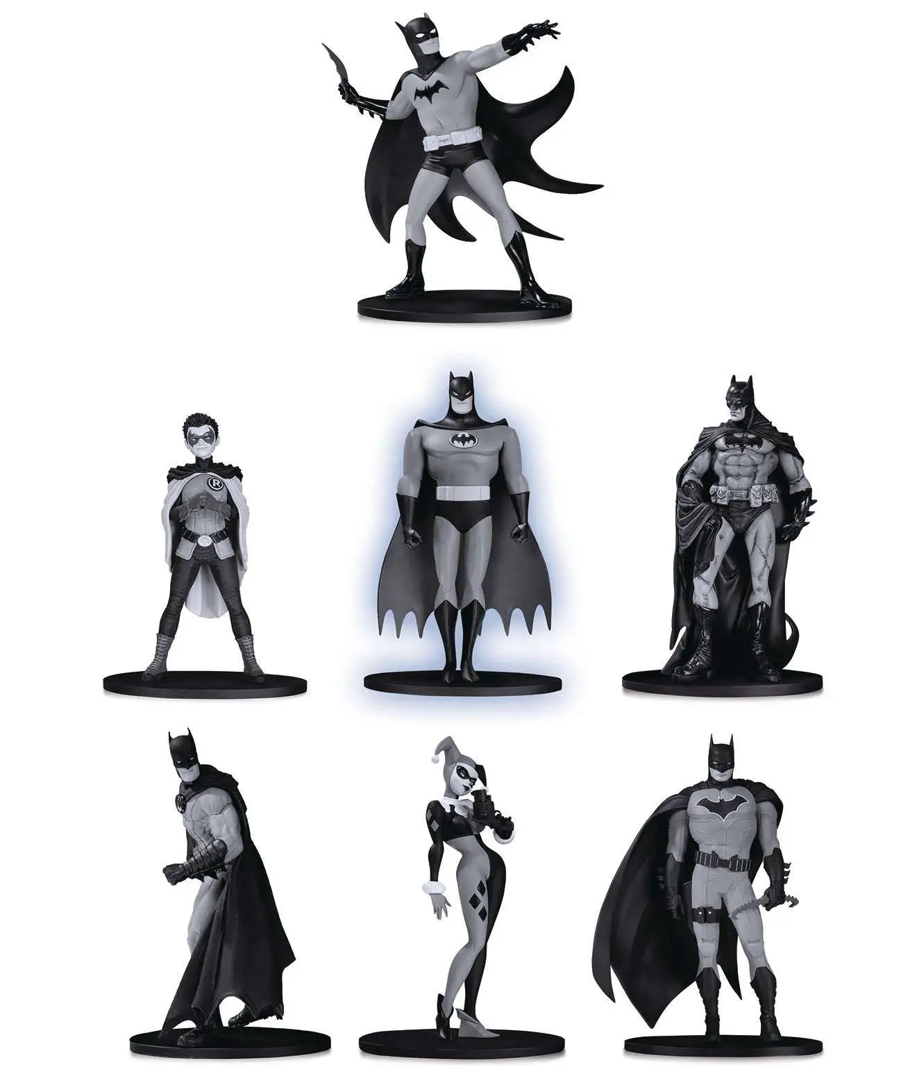 Black & White Batman Set 2 3.75-Inch Mini Statue Box [7 Statues!]