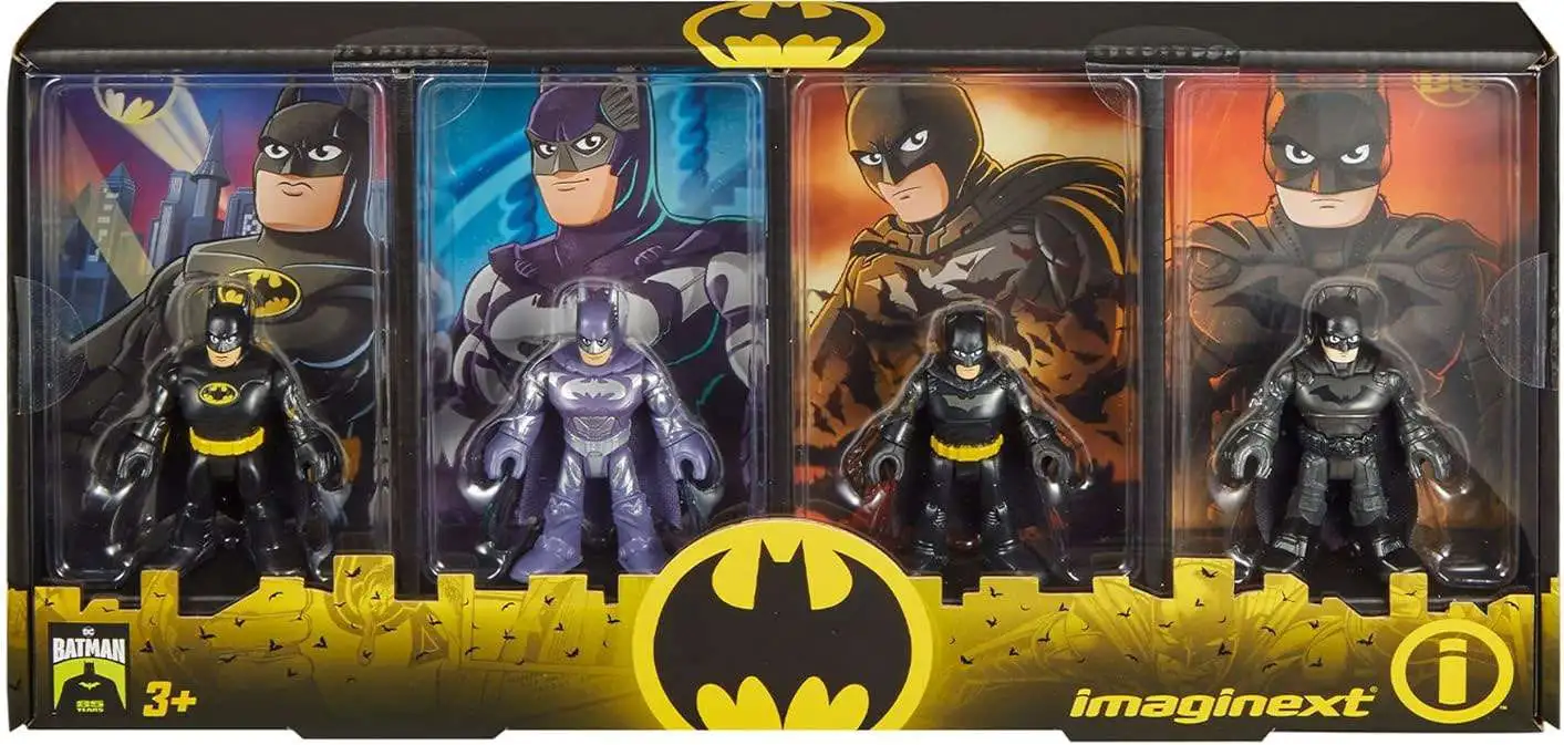 Fisher Price DC Super Friends Imaginext Batman 3 Action Figure 4-Pack ...