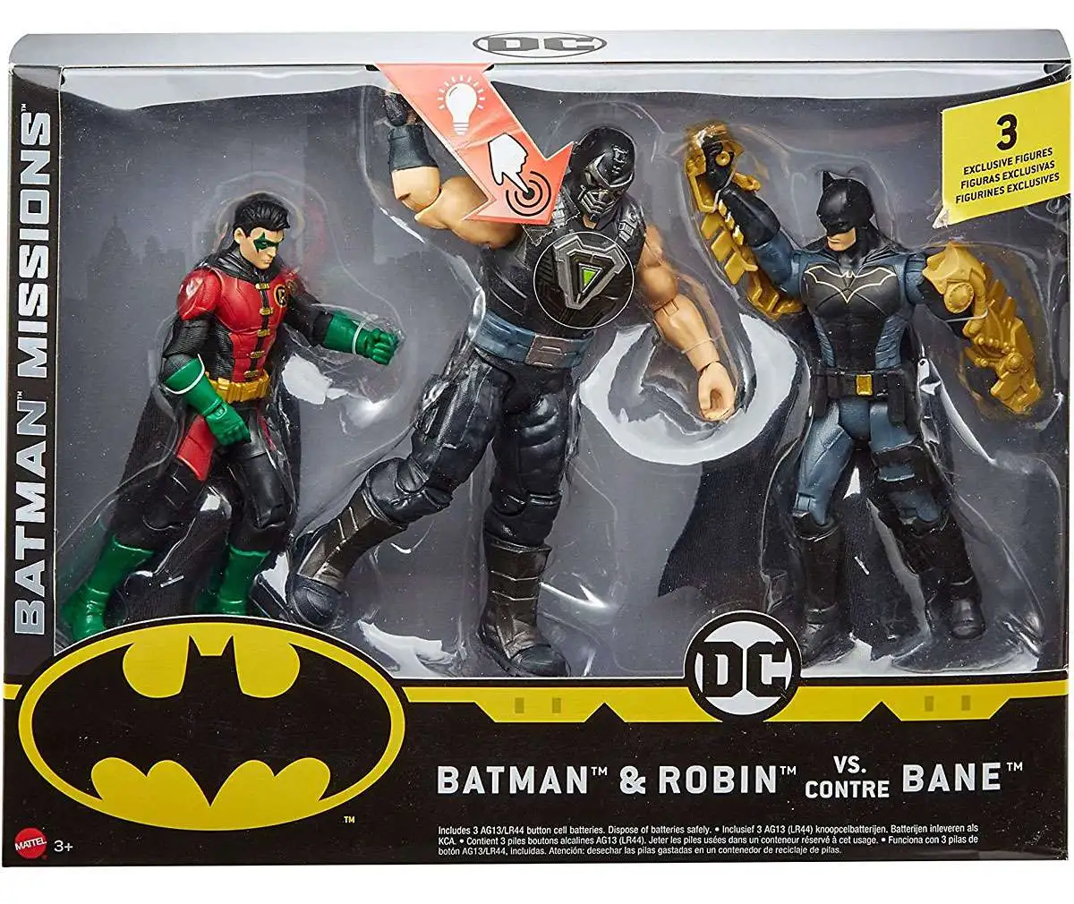 DC Batman Missions Batman Robin vs. Bane 6 Action Figure 3-Pack Mattel Toys  - ToyWiz