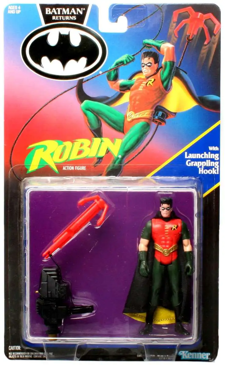 DC Universe Batman Returns Robin Action Figure Launching Grappling Hook  Kenner - ToyWiz