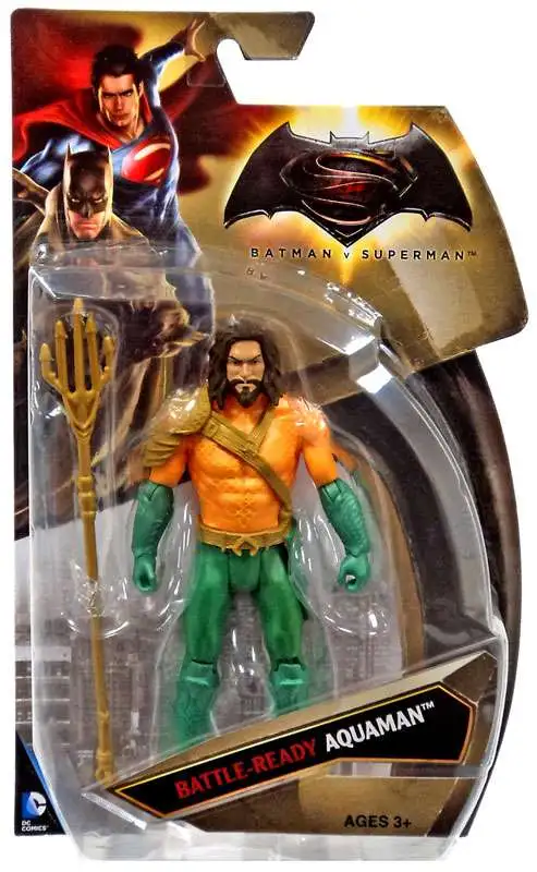 DC Batman v Superman: Dawn of Justice Battle-Ready Aquaman Action Figure  [Damaged Package]