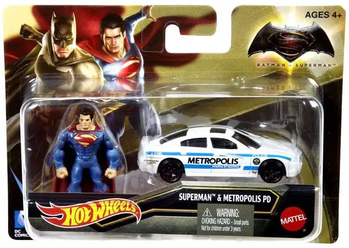 HOT Wheels Batman Superman Superman & METROPOLIS PD Batman e Batmobile 