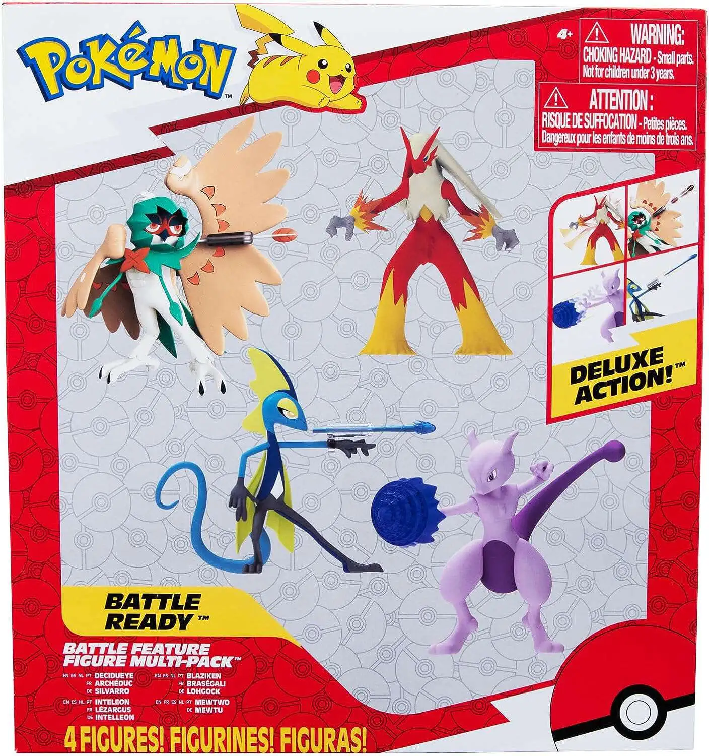 Pokemon Battle Figure Set 2 Pack Mew and Mewtwo Deluxe Action Ready