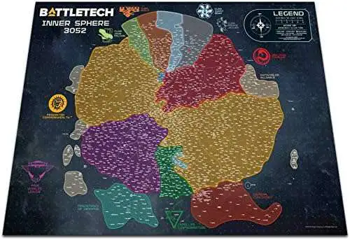 BattleTech Inner Sphere 3025 & 3052 Double-Sided Map [Loose]