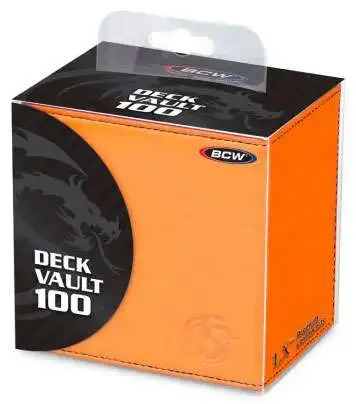 Card Supplies Deck Vault LX - 100 Orange Standard Deck Box