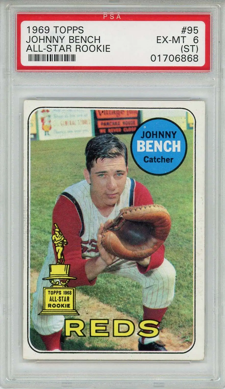 MLB 1969 Topps All-Star Rookie Johnny Bench #95 [PSA 6]