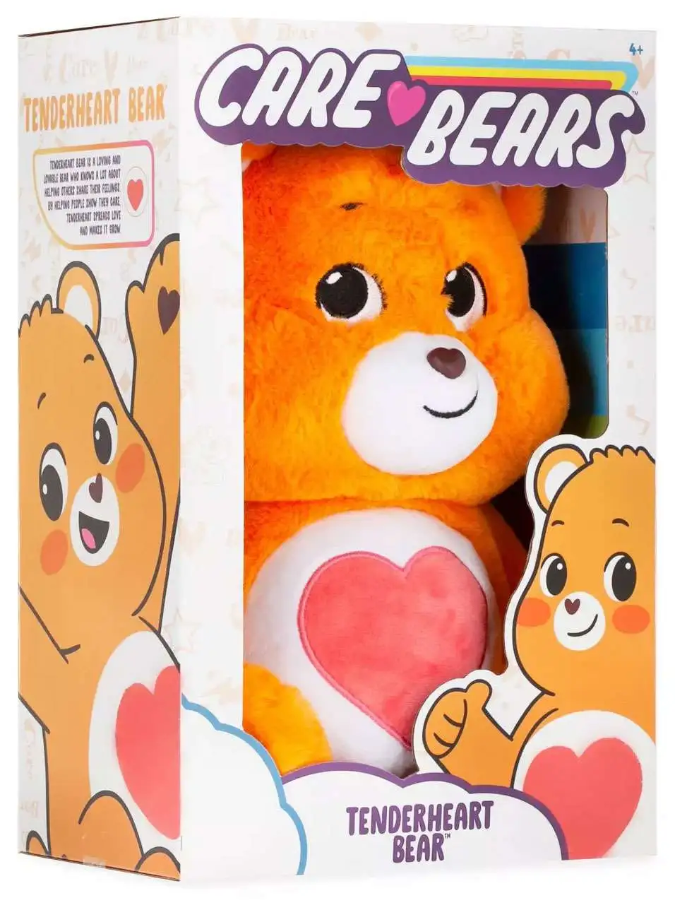 2020 Care Bears TENDERHEART BEAR 14" Plush Stuffed Animal ORANGE Heart with COIN 