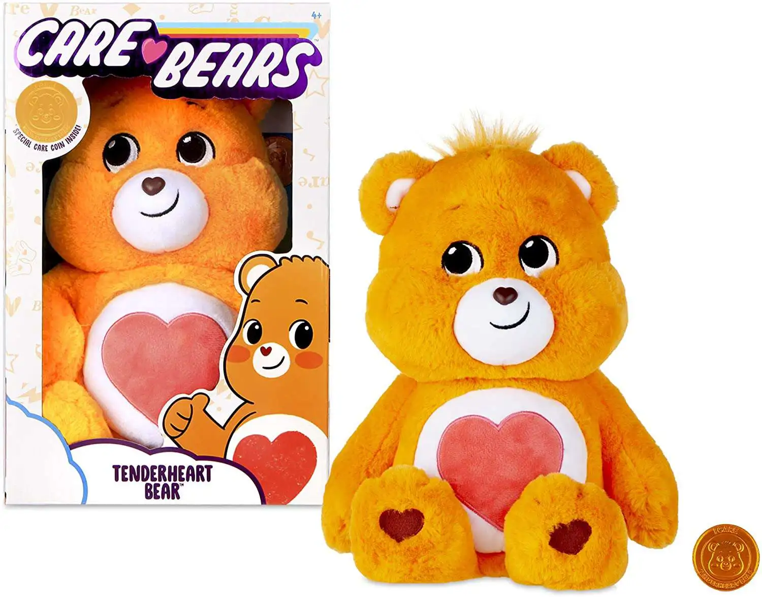 New 2020 Care Bears Basic Fun Soft Cuddly 14" Big Stuffed Animal Funshine Bear 