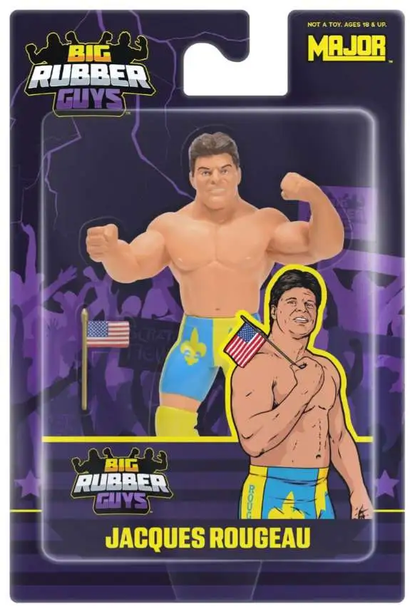 Big Rubber Guys WWE Wrestling Jaques Rougeau Action Figure (Pre-Order ships August)
