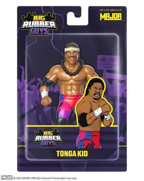 Major Stars WWE Wreslting Big Rubber Guys Tonga Kid 8 Action