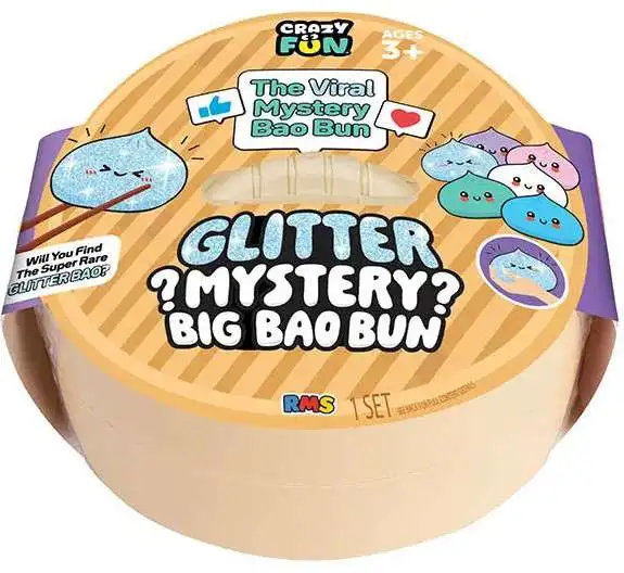 Squishy Bun Official BIG Bao Bun GLITTER 7-Inch Mystery Pack [1 RANDOM Dumpling] (Pre-Order ships September)