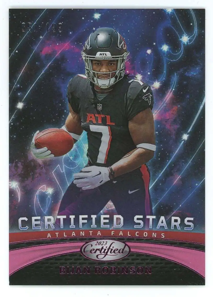 NFL 2023 Panini Certified 51/199 Pink Certified Stars Bijan Robinson CS-17 [Rookie]