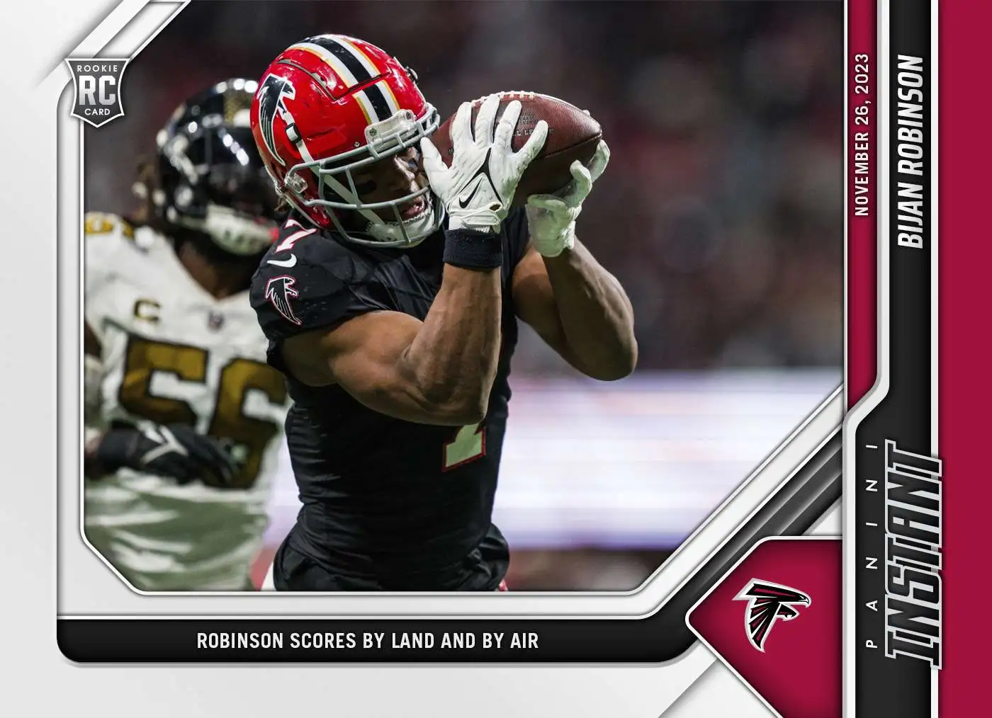 NFL Atlanta Falcons 2023 Panini Instant Football Bijan Robinson #59 [Rookie, Scores by Land and by Air]