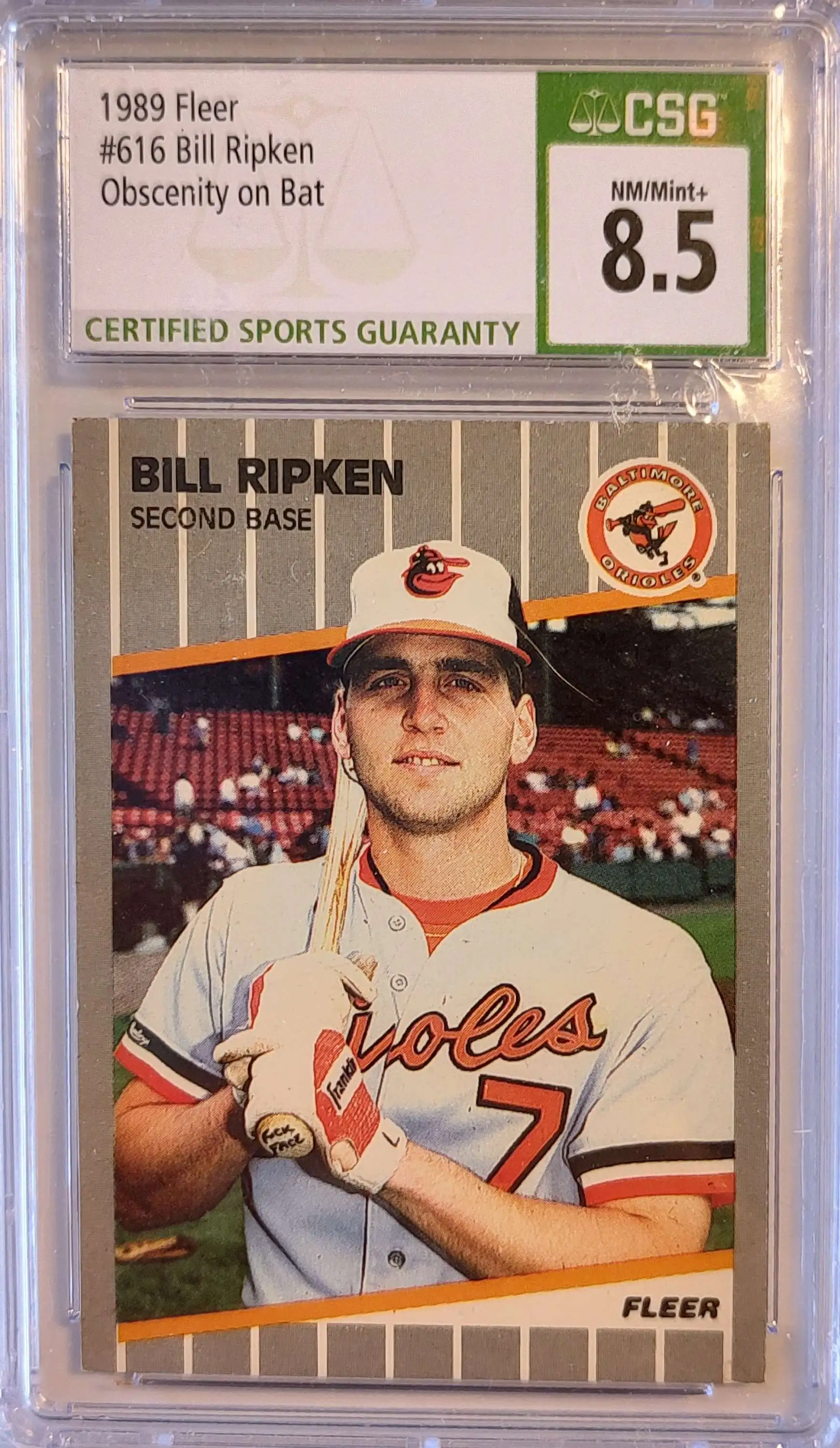 1989 Fleer Bill Ripken - Baseball Card Art by Matthew Lee Rosen