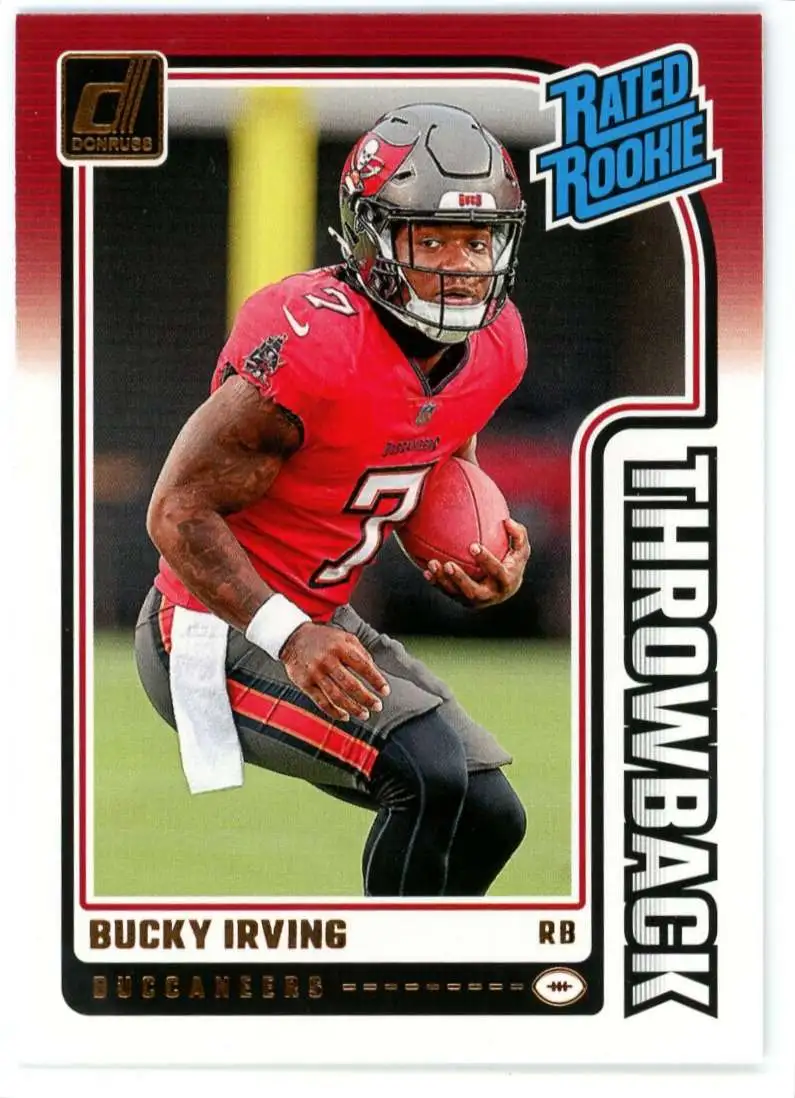 NFL 2024 Panini Donruss Football Throwback Bucky Irving #6 [Rated Rookie]