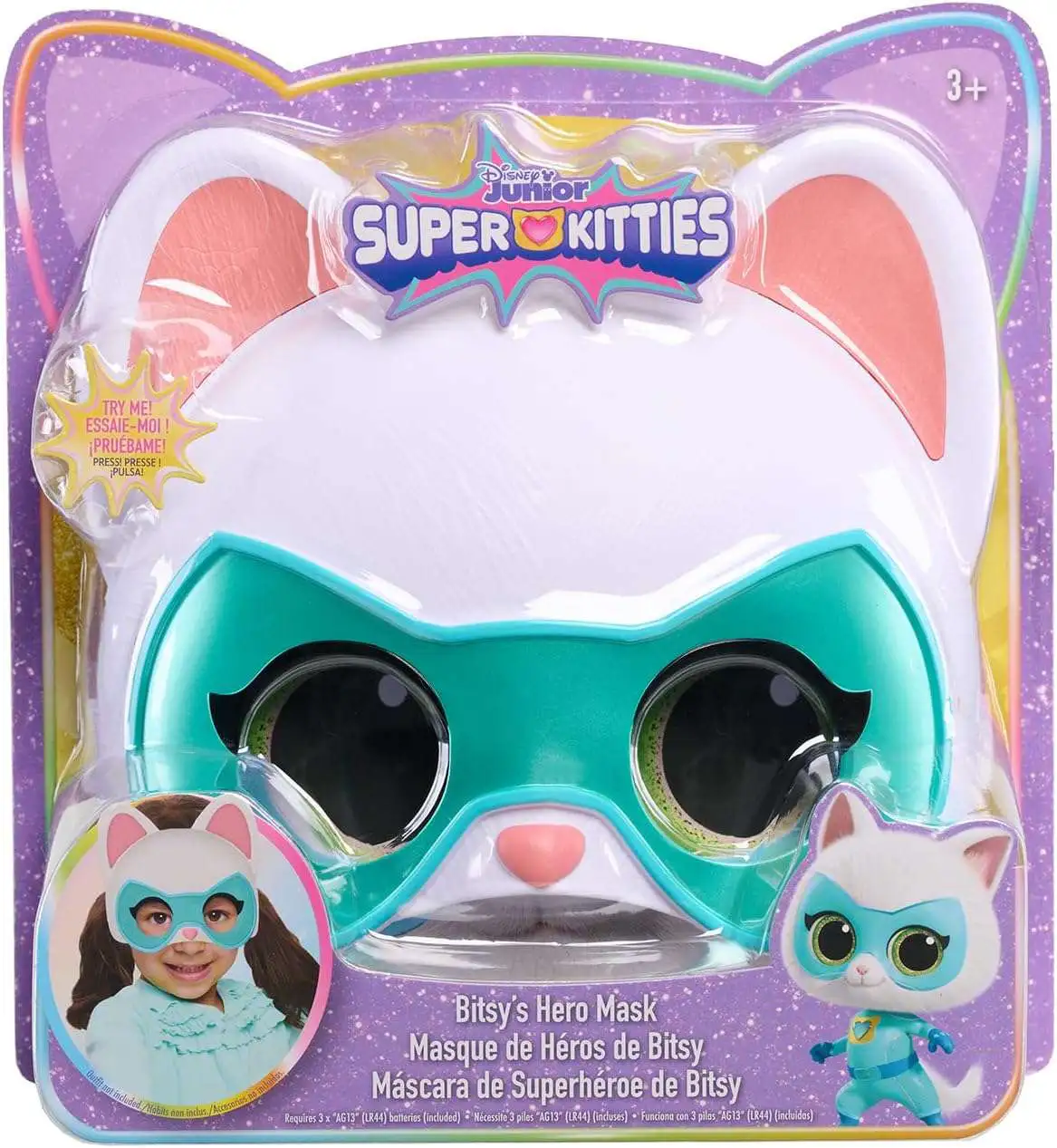 Disney Junior SuperKitties Bitsy Hero Mask Sounds Phrases Just Play ...