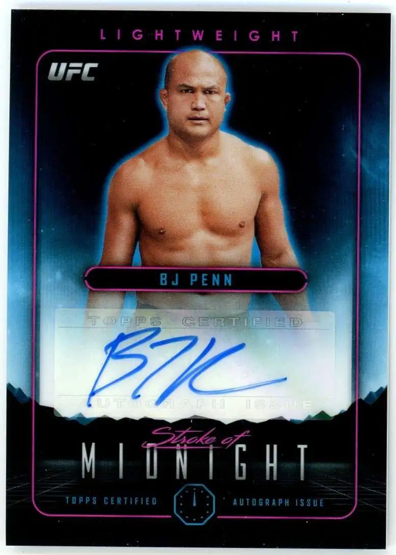 UFC Topps BJ Penn on sale GOLD PARALLEL OUT OF PRINT