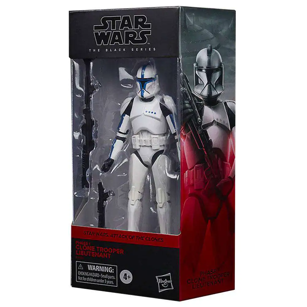Star Wars Attack of the Clones Black Series Clone Trooper Lieutenant Exclusive Action Figure #01