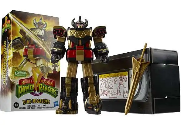 Power Rangers Mighty Morphin Dino Megazord Action Figure [Black & Gold, Loose]