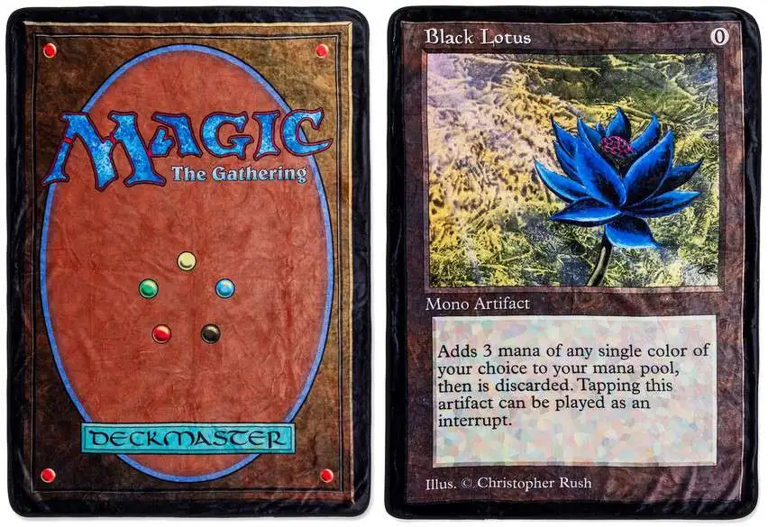 MtG Black Lotus 45-Inchx60-Inch Double-Sided Fleece Blanket (Pre-Order ships October)