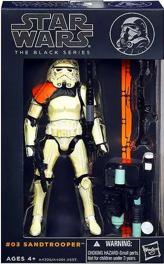 Star Wars A New Hope Black Series Wave 1 Sandtrooper Action Figure #03 [Orange Shoulder Pauldron, Damaged Package]