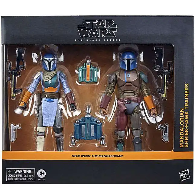 Star Wars The Mandalorian Black Series Mandalorian Shriek-Hawk Trainers Exclusive Action Figure 2-Pack