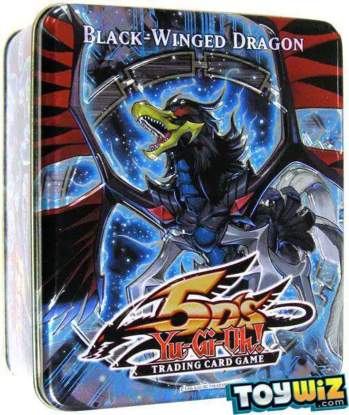 YuGiOh Trading Card Game 2010 Black-Winged Dragon Tin Set [5 Booster Packs  & 5 Super Rare Cards]