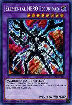 YuGiOh Battles of Legend Armageddon Secret Rare Elemental HERO Escuridao BLAR-EN056