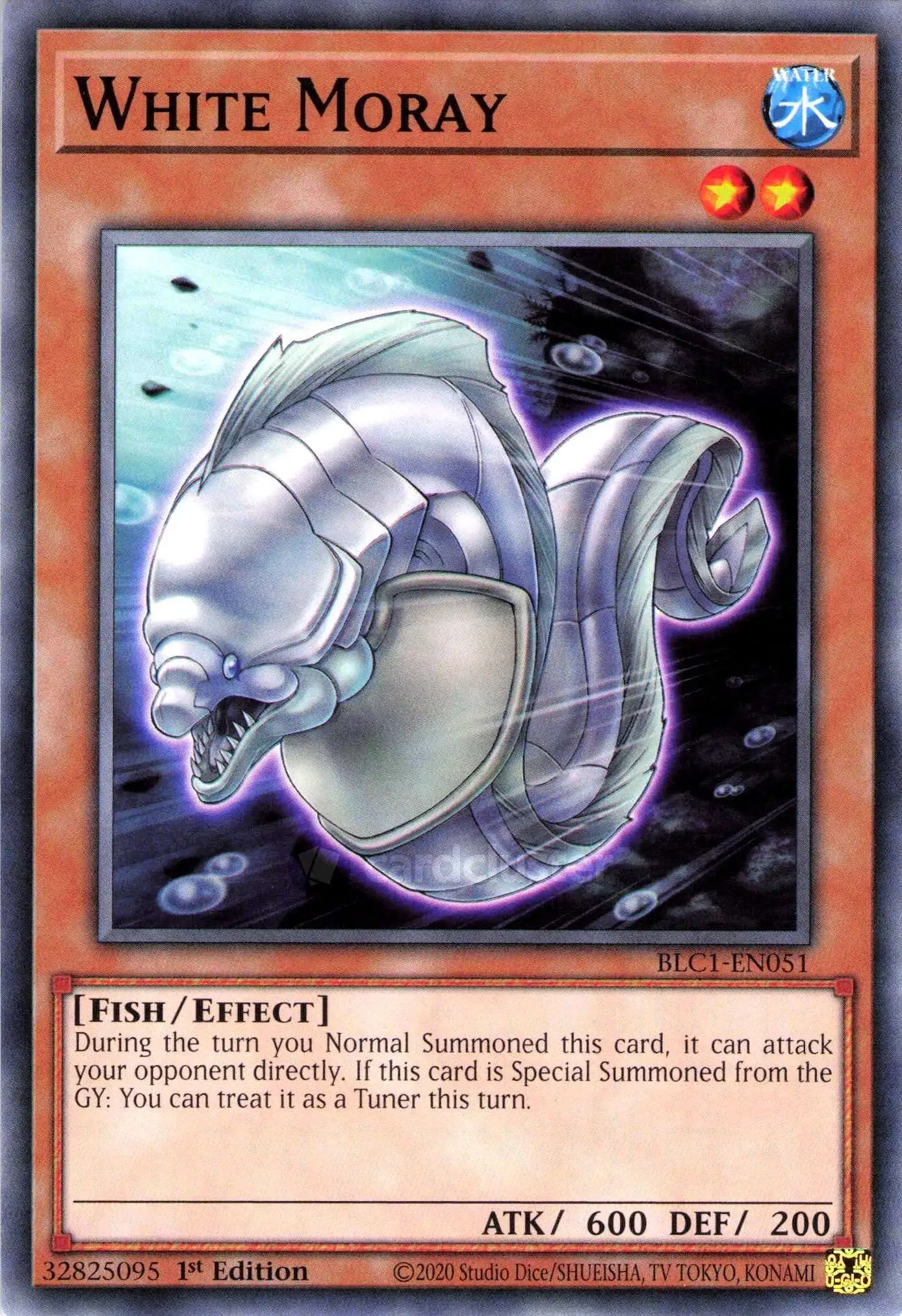 YuGiOh Trading Card Game Battles of Legend: Chapter 1 Common White Moray BLC1-EN051