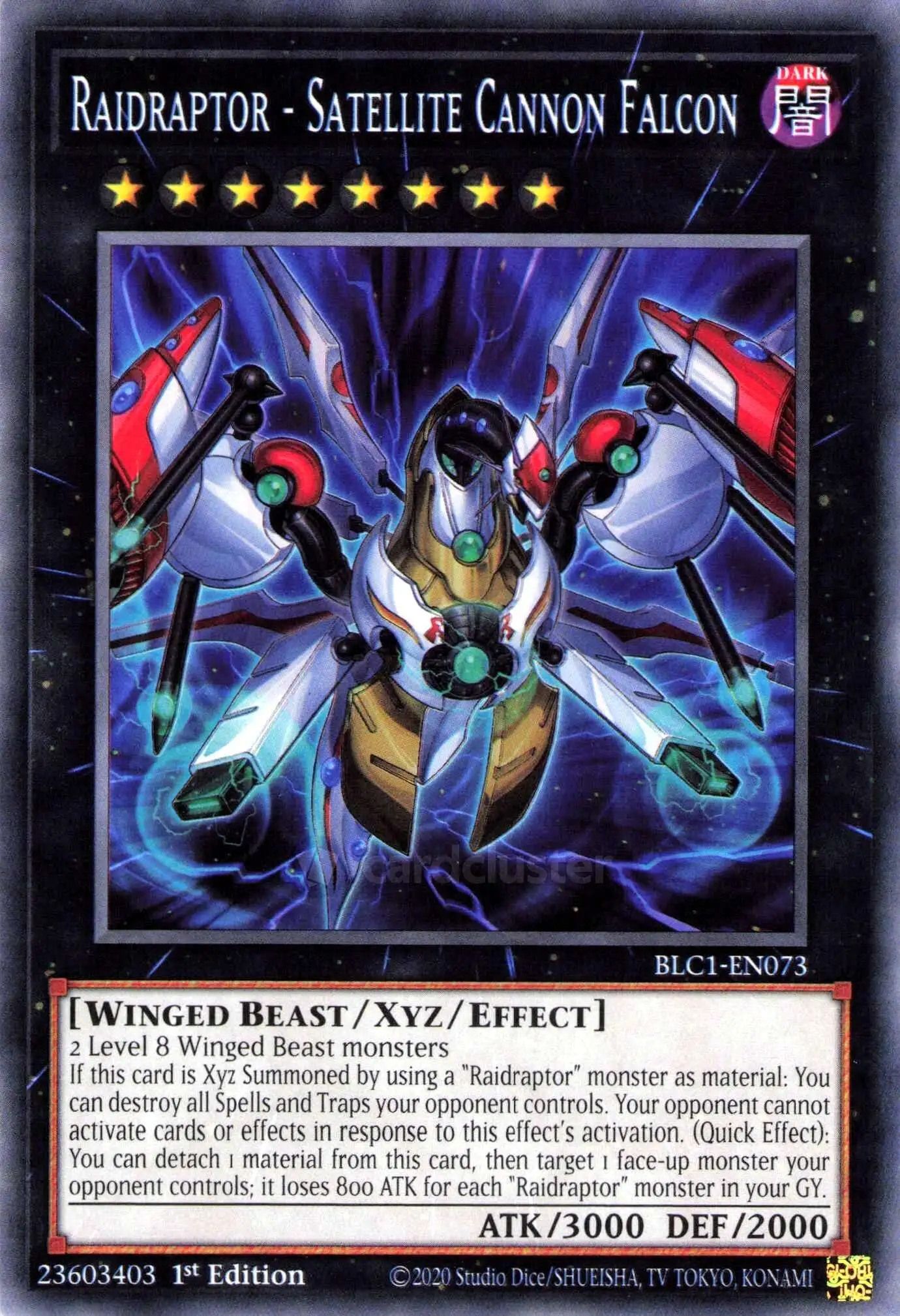 YuGiOh Trading Card Game Battles of Legend: Chapter 1 Common Raidraptor - Satellite Cannon Falcon BLC1-EN073