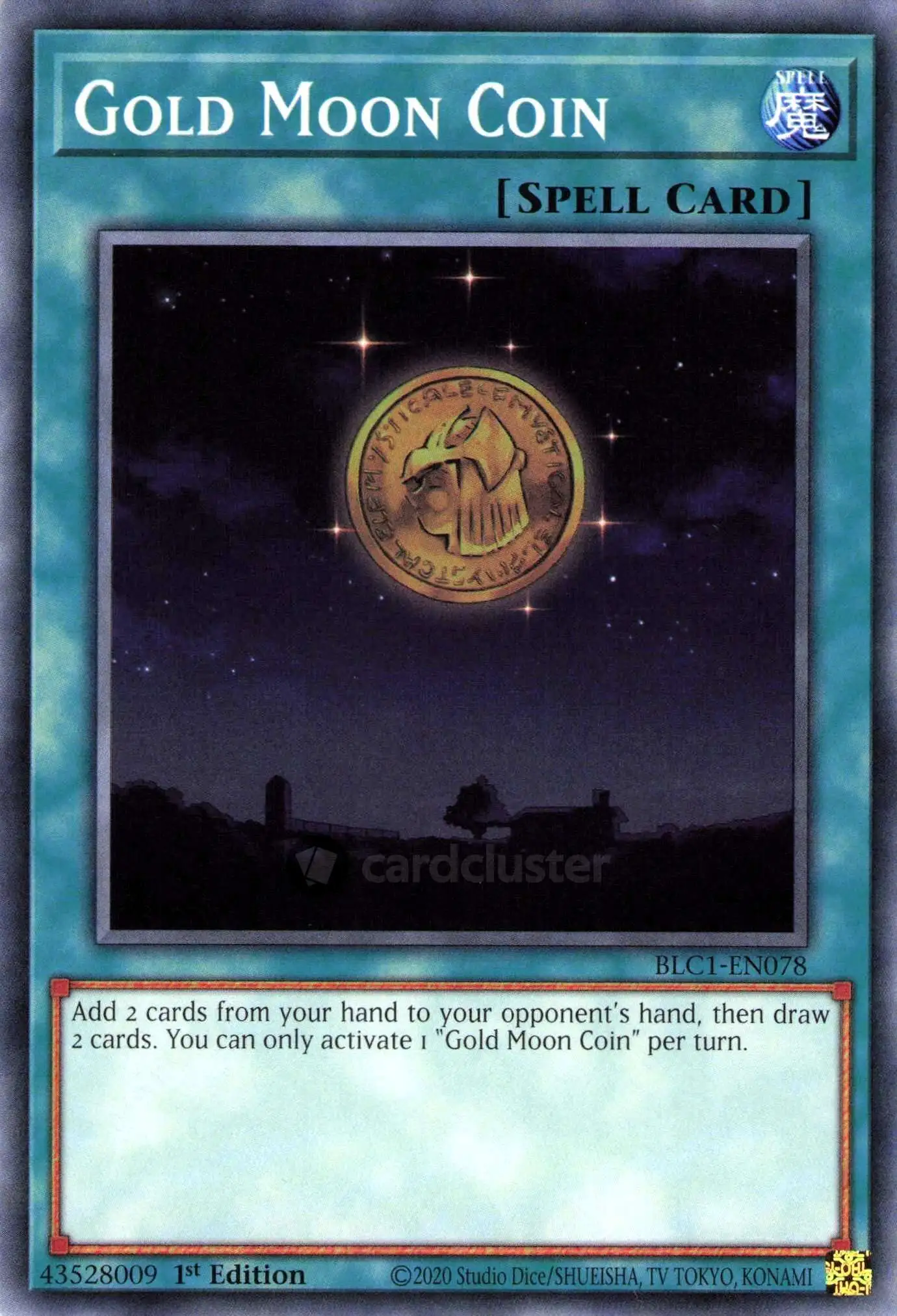 YuGiOh Trading Card Game Battles of Legend: Chapter 1 Common Gold Moon Coin BLC1-EN078 YuGiOh Trading Card Game Battles of Legend: Chapter 1 Common Gold Moon Coin BLC1-EN078