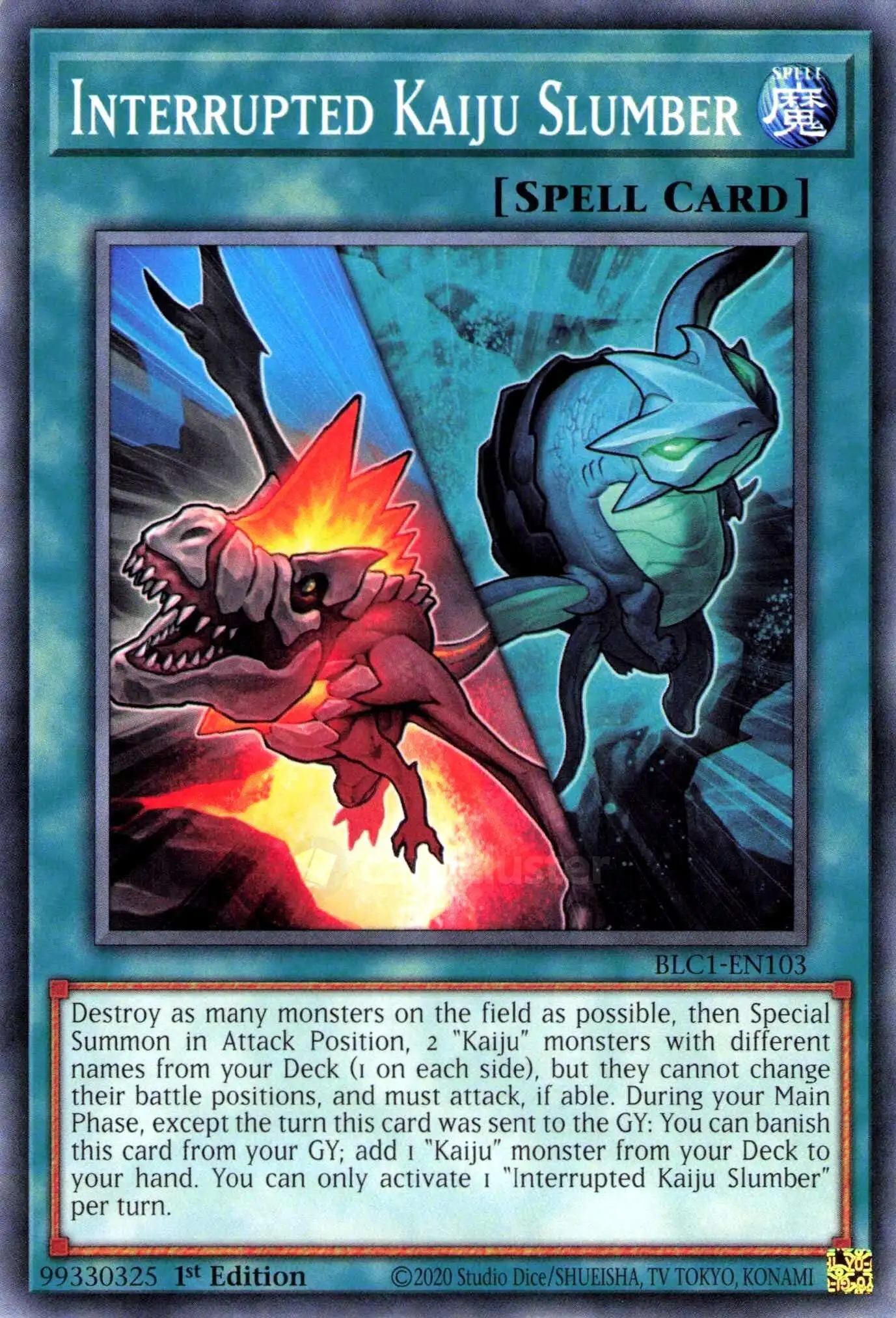 YuGiOh Trading Card Game Battles of Legend: Chapter 1 Common Interrupted Kaiju Slumber BLC1-EN103