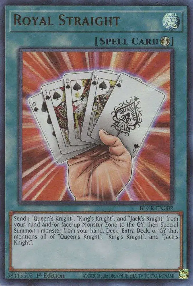 YuGiOh Battles of Legend Crystal Revenge Ultra Rare Royal Straight BLCR-EN002