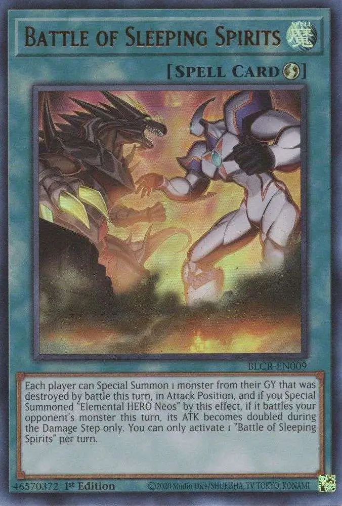 YuGiOh Battles of Legend Crystal Revenge Ultra Rare Battle of Sleeping  Spirits BLCR-EN009