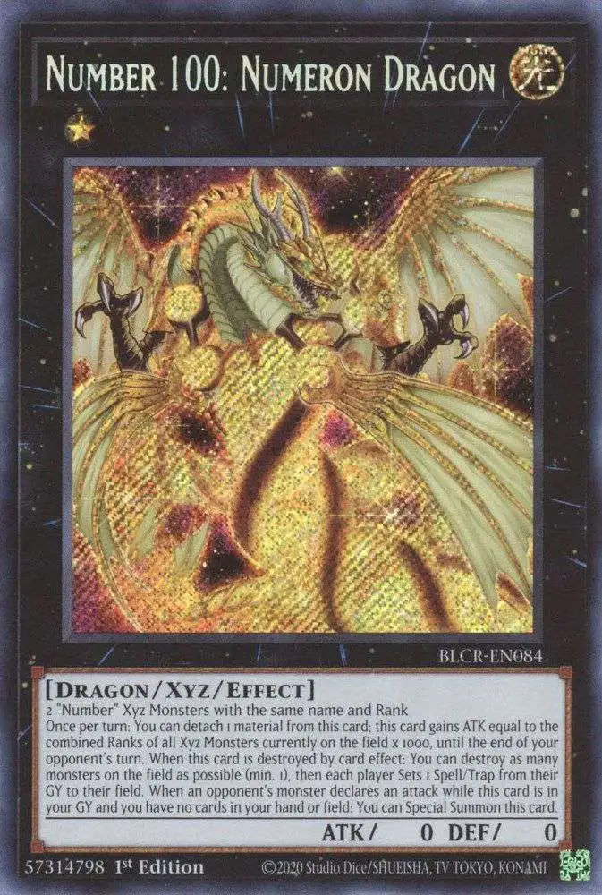 YuGiOh Battles of Legend Crystal Revenge Single Card Secret Rare Number 100  Numeron Dragon BLCR-EN084 - ToyWiz