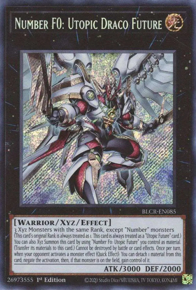 YuGiOh Battles of Legend Crystal Revenge Secret Rare Number F0: Utopic Draco Future BLCR-EN085