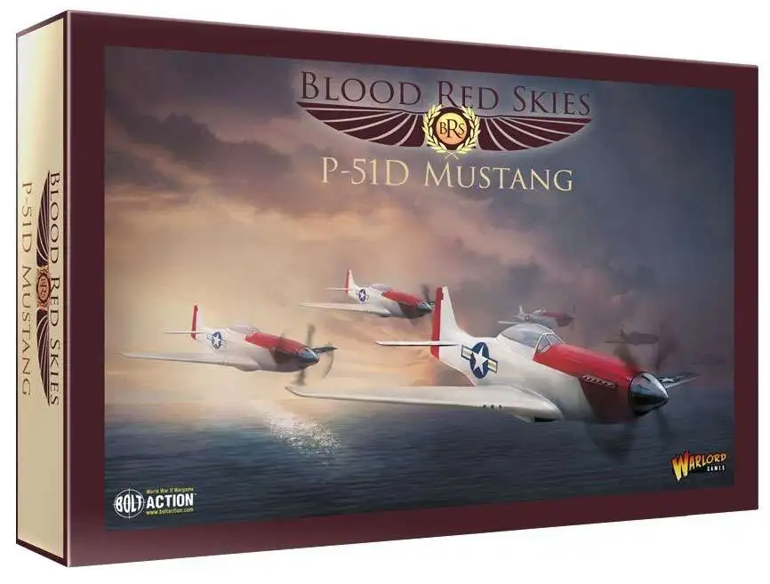 Blood Red Skies US P-51 Mustang 6 Plane Squadron Miniatures
