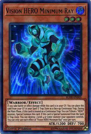 YuGiOh Battles of Legend: Hero's Revenge Ultra Rare Vision HERO Minimum Ray BLHR-EN005