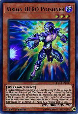 YuGiOh Battles of Legend: Hero's Revenge Ultra Rare Vision HERO Poisoner BLHR-EN008