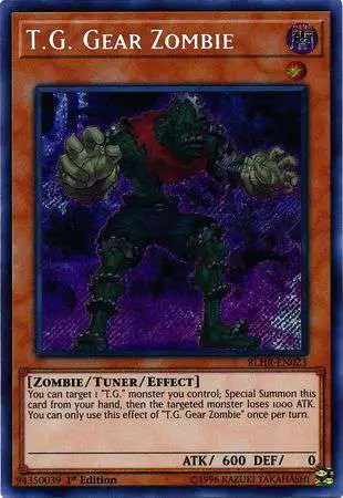 YuGiOh Battles of Legend: Hero's Revenge Secret Rare T.G. Gear Zombie BLHR-EN023