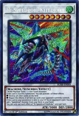 YuGiOh Battles of Legend: Hero's Revenge Secret Rare Hi-Speedroid Kitedrake BLHR-EN044