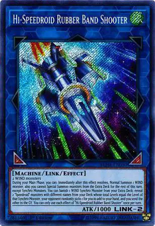 YuGiOh Battles of Legend: Hero's Revenge Secret Rare Hi-Speedroid Rubber Band Shooter BLHR-EN050