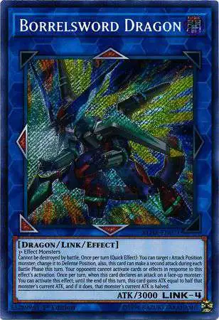YuGiOh Battles of Legend: Hero's Revenge Secret Rare Borrelsword Dragon BLHR-EN071