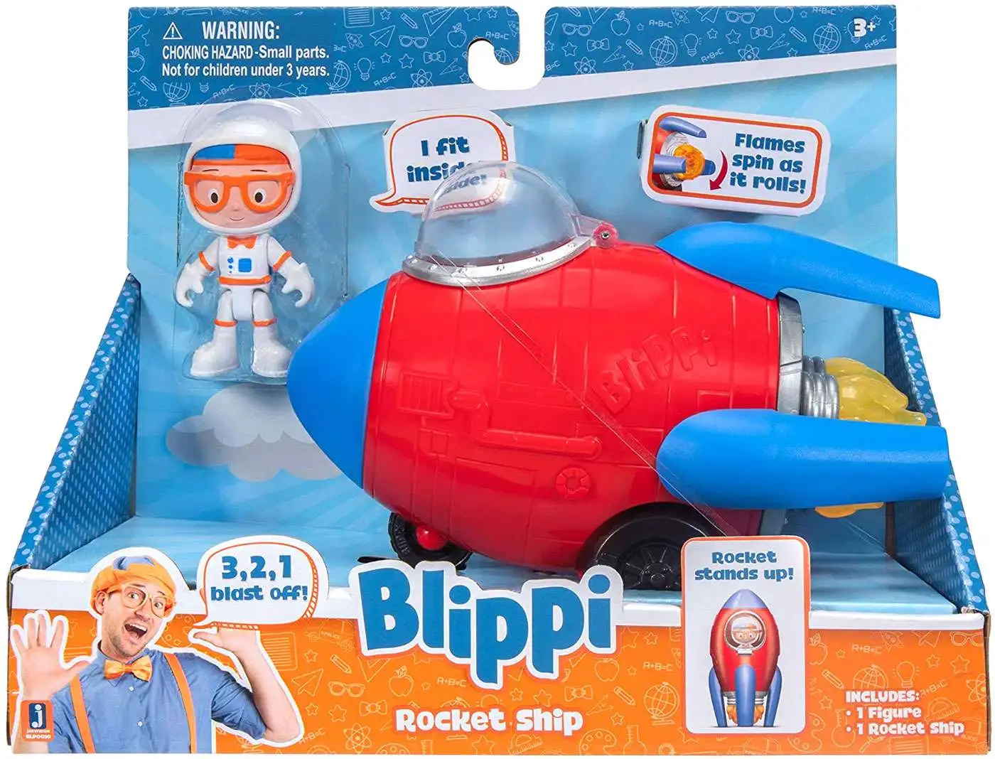 Blippi Rocket Ship Vehicle Jazwares - ToyWiz